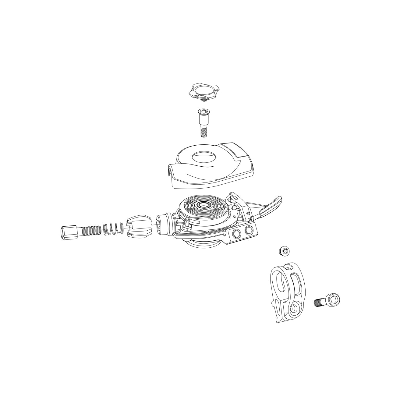 SRAM Spare - Shift Lever Trigger Clamp/Bolt Kit for X0/X9/X7
