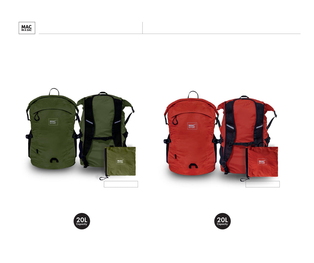 MAC in a SAC Travelite Packable Waterproof Backpack