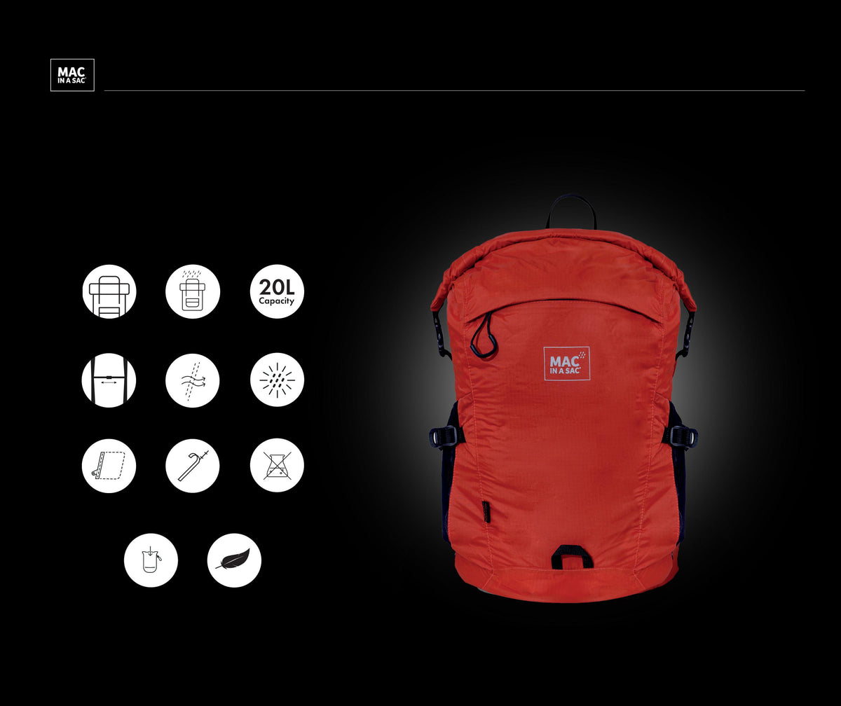MAC in a SAC Travelite Packable Waterproof Backpack