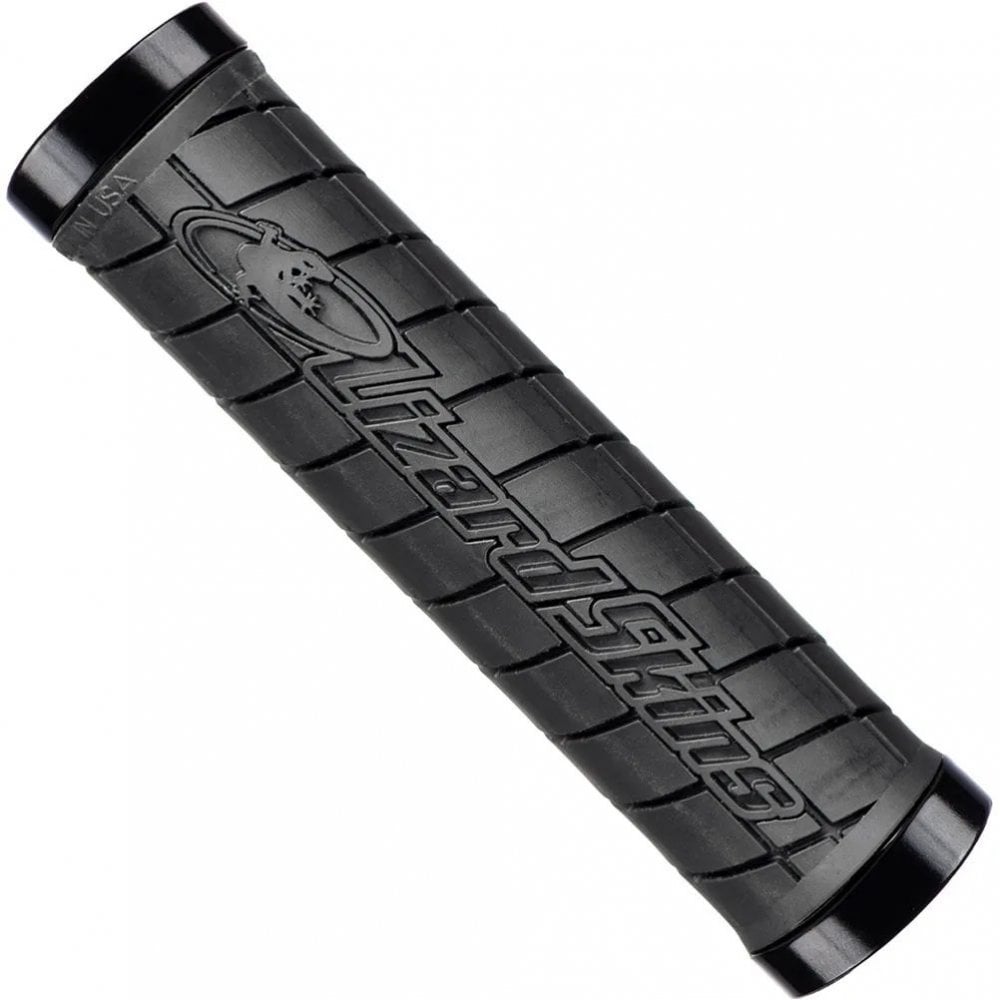 Lizard Skins Dual-Clamp Lock-On Logo Grips - Black