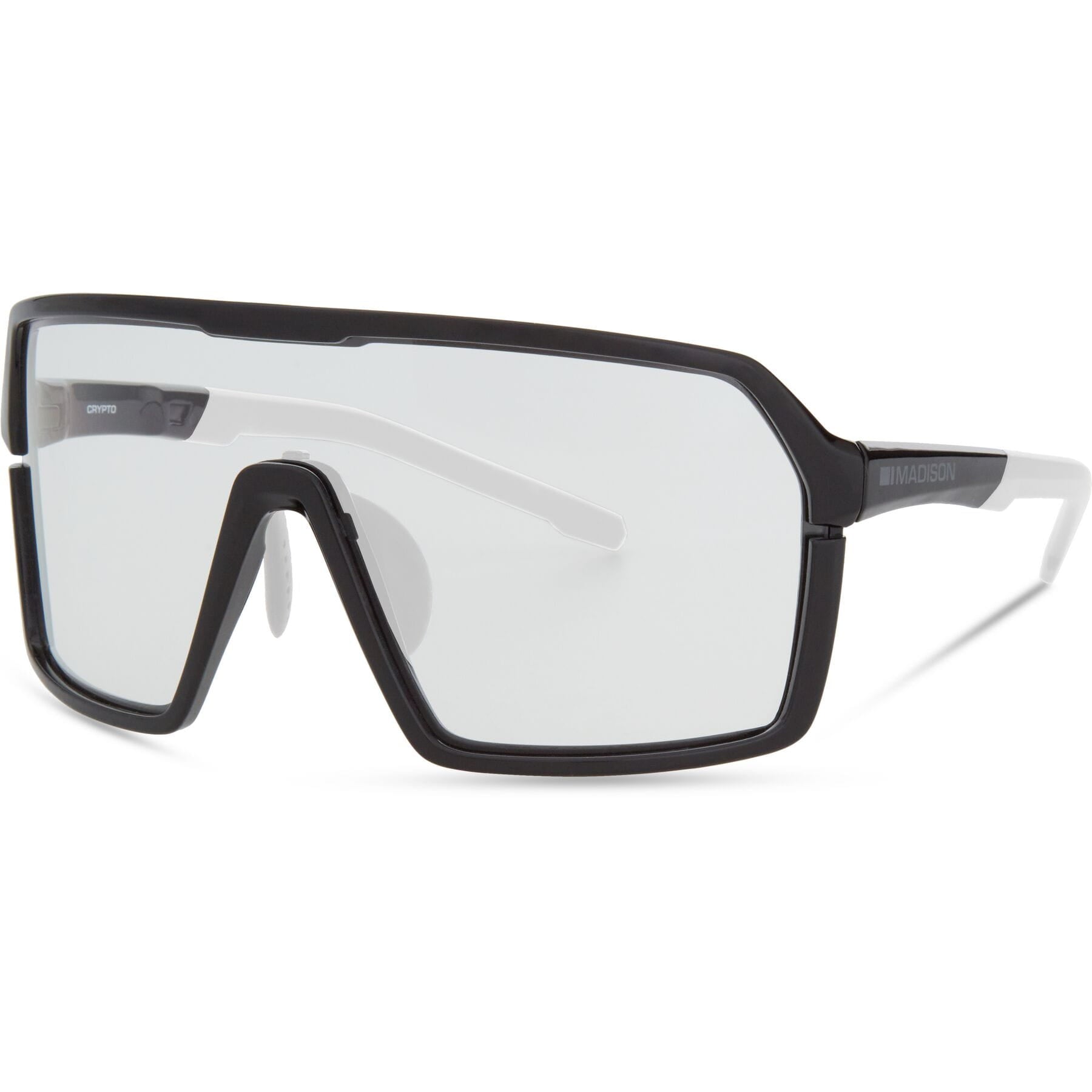 Madison Crypto Gloss Black Sunglasses - Clear Lens