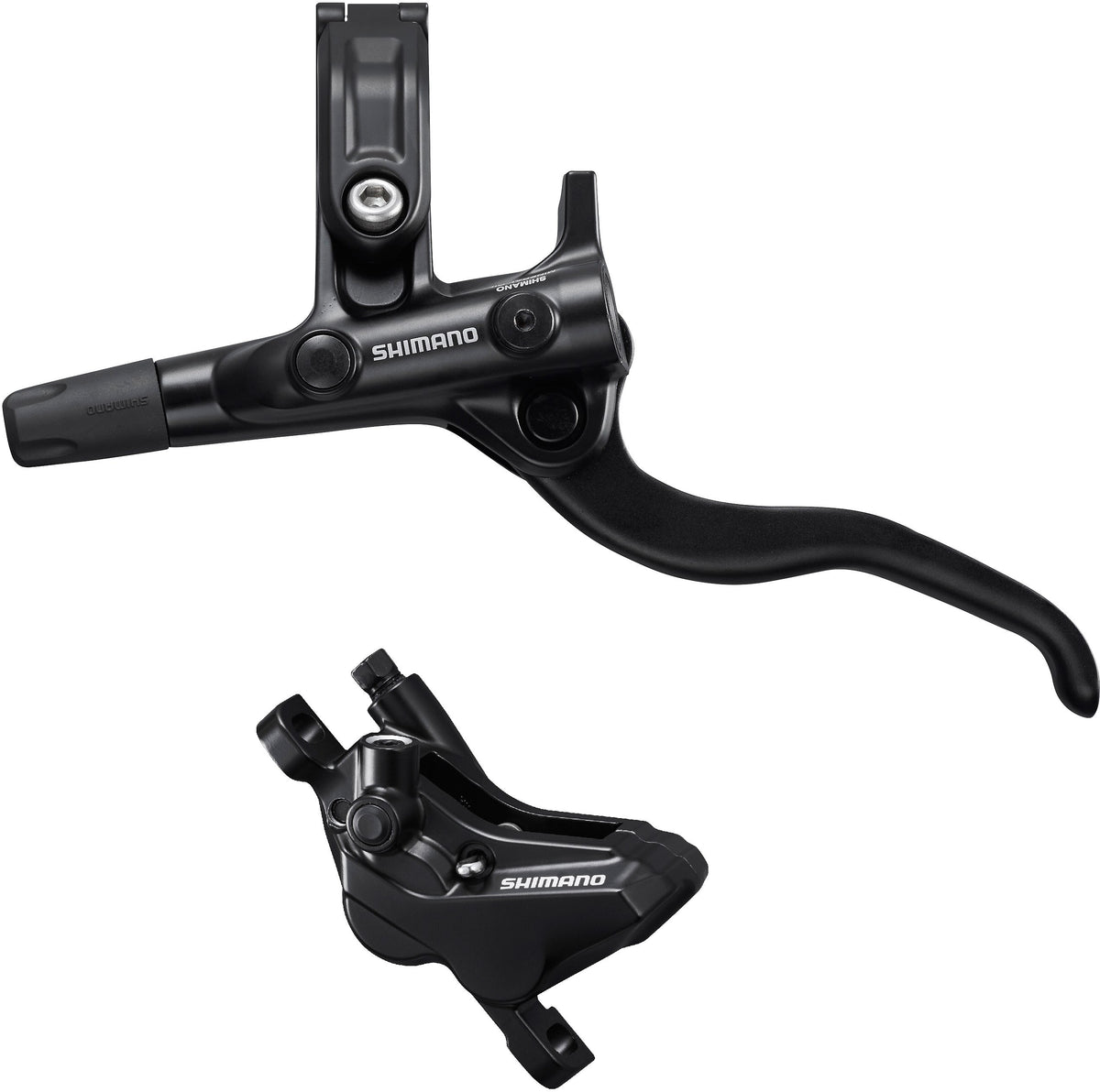Shimano BR-MT420/BL-M4100 Deore bled brake lever/post mount 4 pot calliper, rear left