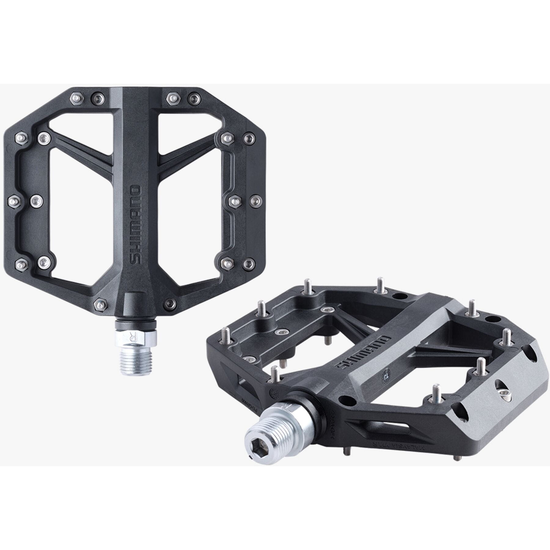 Shimano PD-GR400 flat pedals, resin with pins, black