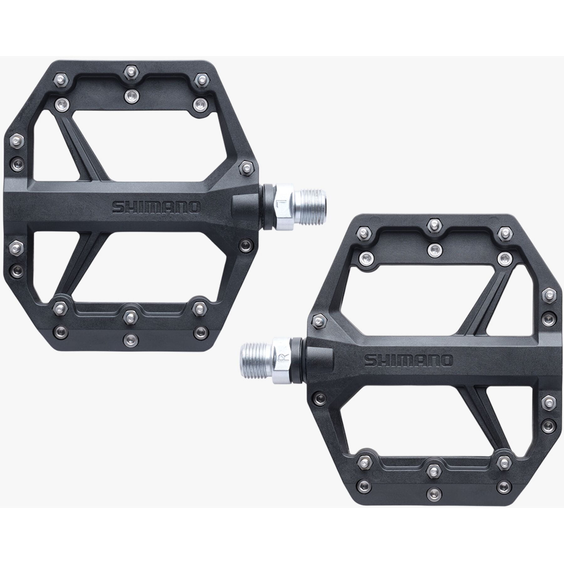 Shimano PD-GR400 flat pedals, resin with pins, black