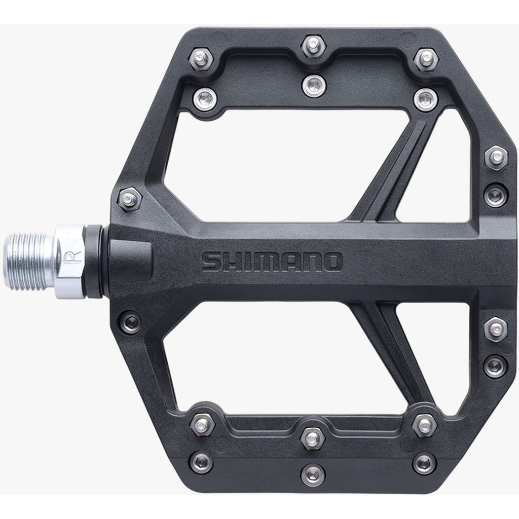 Shimano PD-GR400 flat pedals, resin with pins, black