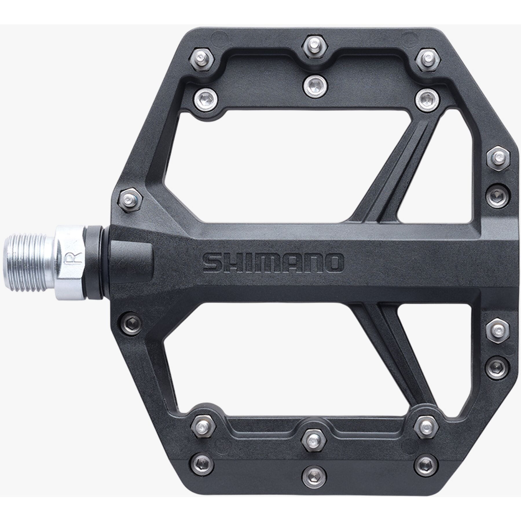 Shimano PD-GR400 flat pedals, resin with pins, black