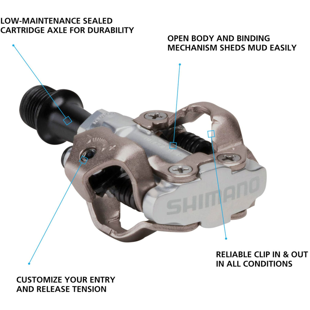 Shimano PD-M540 MTB SPD pedals - two sided mechanism - Silver