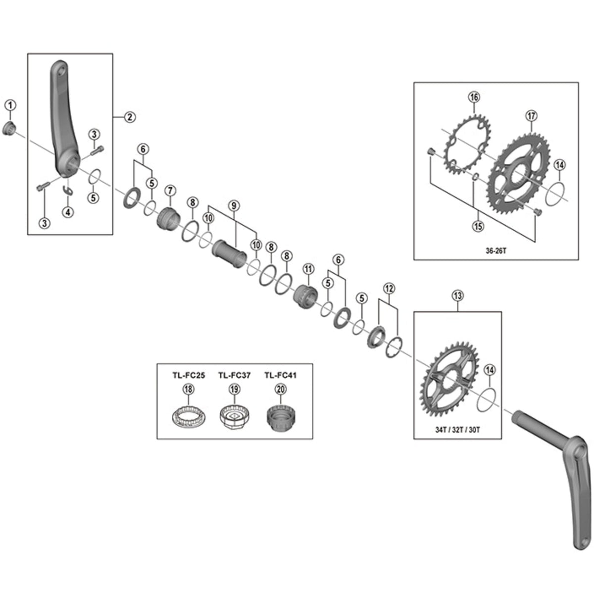 Shimano SM-CRM75 SLX 12spd M7100/20/30 1X DCE single chainring