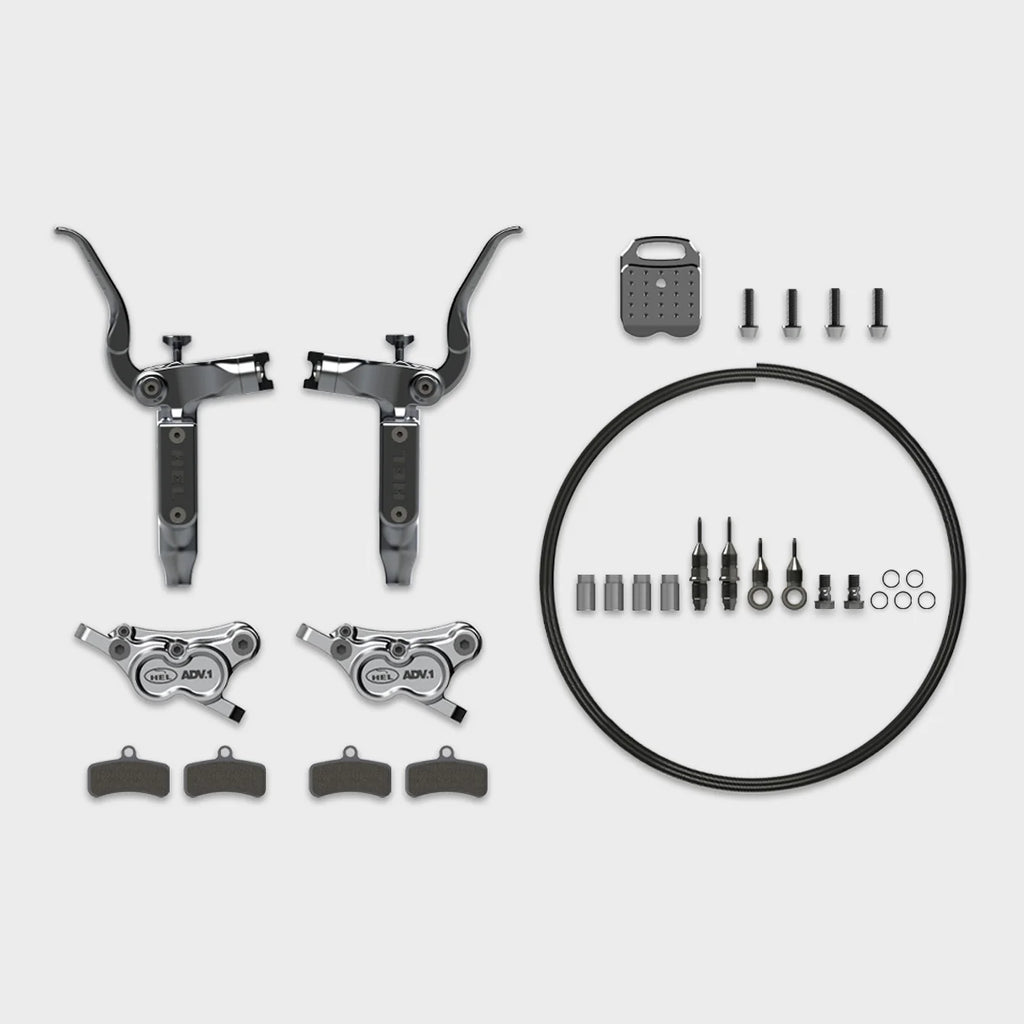 HEL Advocate 4-Piston Hydraulic Disc Brake System - Stealth Black & Forged Bronze