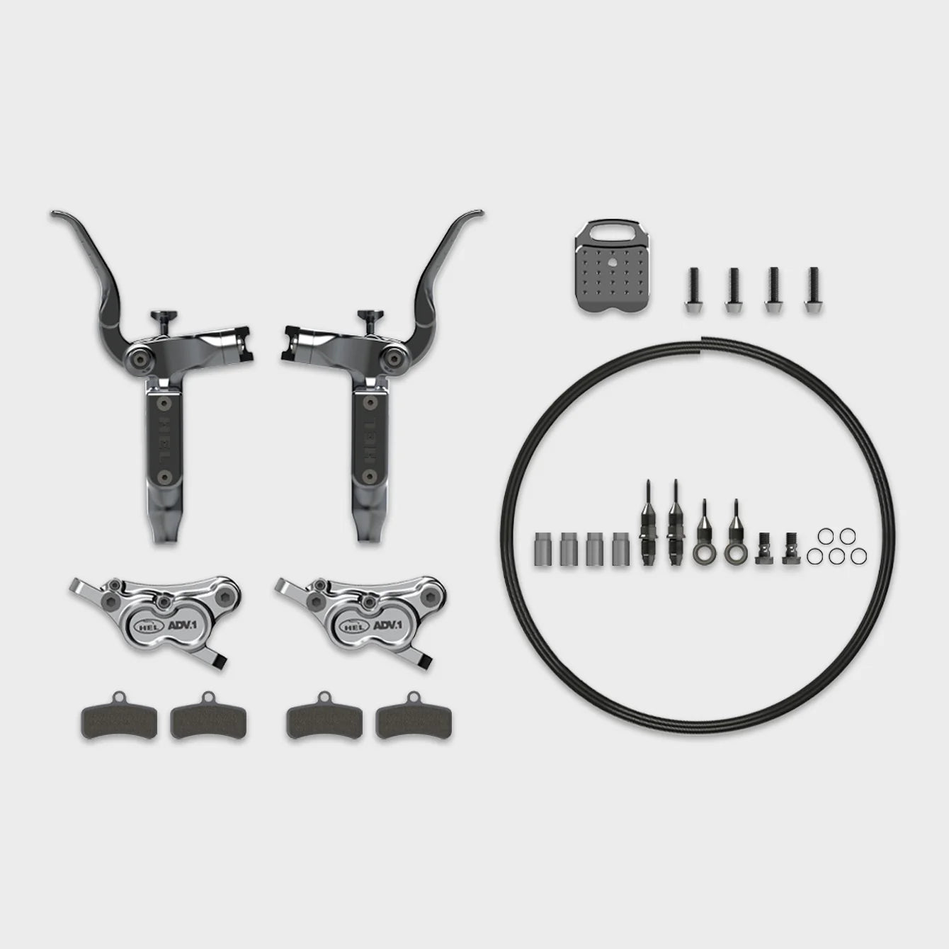 HEL Advocate 4-Piston Hydraulic Disc Brake System - Stealth Black & Forged Bronze